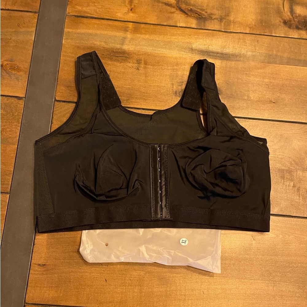 Front Closure Breathable ‘5D’ Shaping Push-Up Wireless Bra - Black NWOT